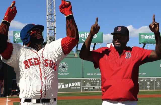 Boston Red Sox Present David Ortiz With Real Size Lego Statue