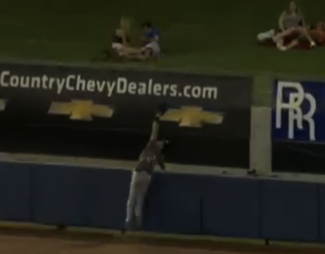 Minor Leaguer Zach Welz Does Flip Over Wall To Bring Back Home Run (Video)