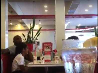 Kobe Bryant Gives Death Stare To Fan Filming Him At Restaurant