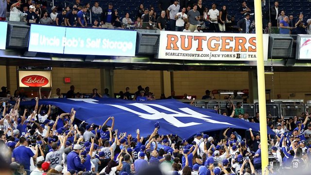 Dodgers’ Fans Tease New York Yankees With Roll Call, Giant Banner (Video)