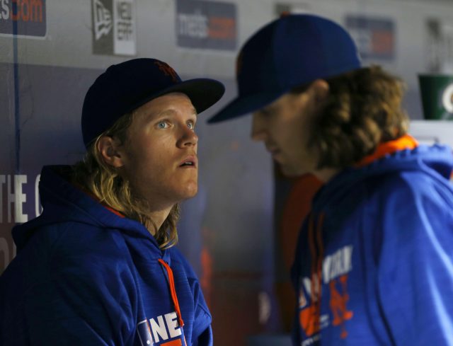 New York Mets’ Noah Syndergaard Wearing A Contamination Suit For Strep Throat?