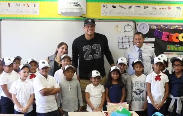 New York Yankees’ Closer Dellin Betances Visits New York Elementary School (Video)