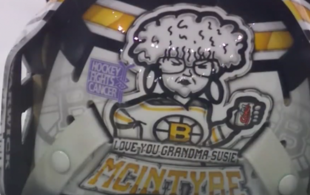 Zane McIntyre Displays Tribute To Grandma Susie On Goalie Mask (Video)