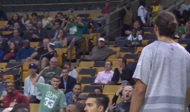 New York Knicks: Young Boston Fan Mocks Joakim Noah’s Shot (Video)
