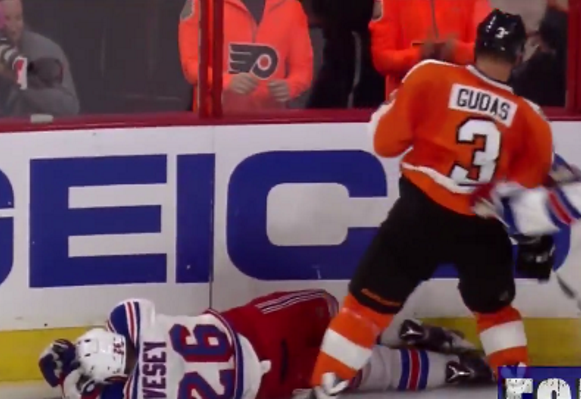 New York Rangers: Jimmy Vesey Takes A Nasty Hit (Video)