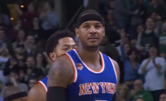 New York Knicks’ Carmelo Anthony Ejected from Celtics Game (Video)