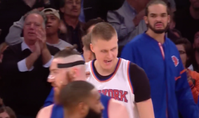 New York Knicks: Kristaps Porzingis Pours in 25 Points in First Half (Video)