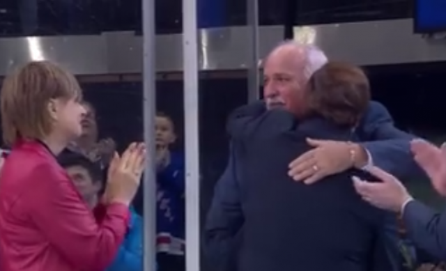 New York Rangers honor Sam Rosen, John Davidson makes appearance (Video)