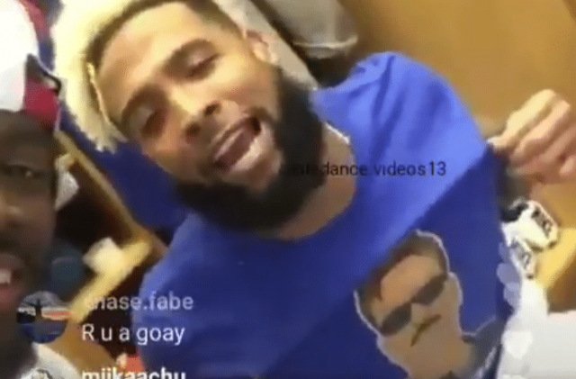 New York Giants’ Odell Beckham Jr. spotted wearing ‘Benny with the Good Hair’ shirt (Video)