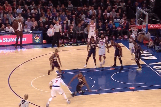 New York Knicks: Carmelo Anthony viciously crosses Thaddeus Young (Video)