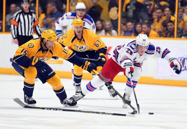 Jimmy Vesey, Mats Zuccarello lead New York Rangers in shootout in Nashville (Highlights)