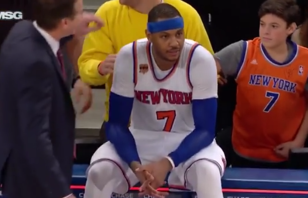 Young New York Knicks fan consoles Carmelo Anthony after missed game-winner (Video)