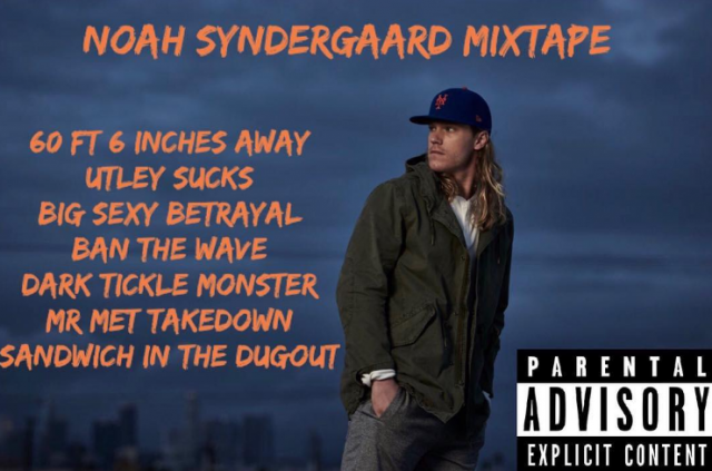 New York Mets: Noah Syndergaard releases mixtape cover featuring ‘Utley Sucks’ (Photo)
