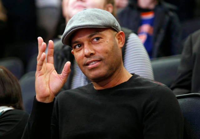 New York Yankees legend Mariano Rivera makes appearance at Knicks game (Photo)
