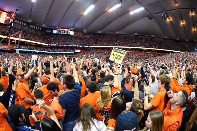 An inside look at the Syracuse court-storming after Duke victory (Video)