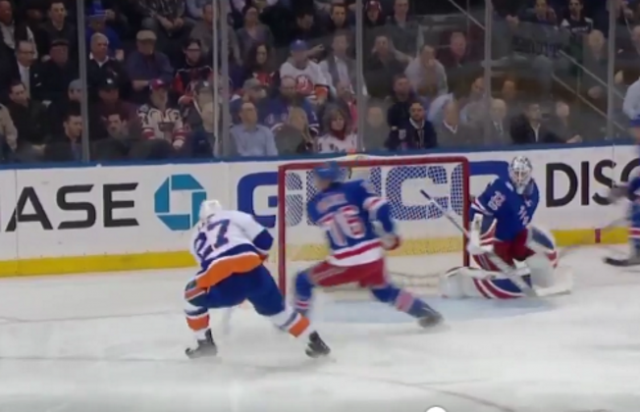 New York Islanders’ Anders Lee Ties Game Against Rangers With Slick Feed (Video)