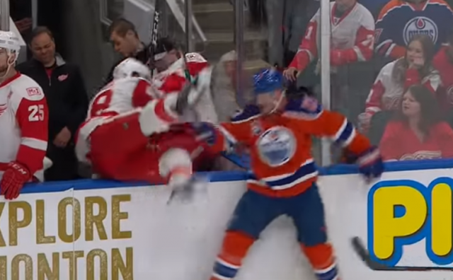 Oilers’ Matt Hendricks Pulls Off the Ultimate Bench Check on Ryan Sproul (Video)