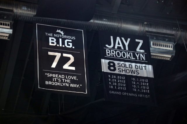 Brooklyn Nets Unveil The Notorious B.I.G. Banner at the Barclays Center (Video)