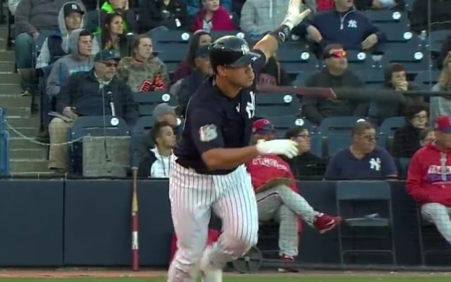 New York Yankees: Gary Sanchez Follows Single With Boss-Like Bat Flip (Video)