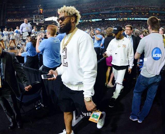 New York Giants’ Odell Beckham Jr. Rooting For North Carolina at NCAA Championship (Video)