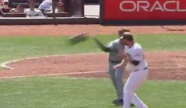 Bryce Harper Charges Mound, Fails Miserably On Helmet Throw (Video)