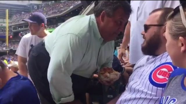 Chris Christie Gets In Chicago Cubs Fan’s Face At Recent Game (Video)