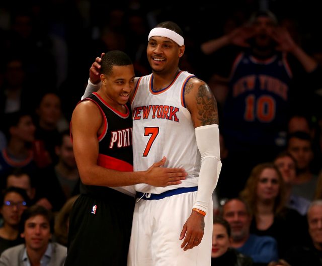 Knicks: Blazers Guards Still Recruiting Carmelo Anthony (Report)