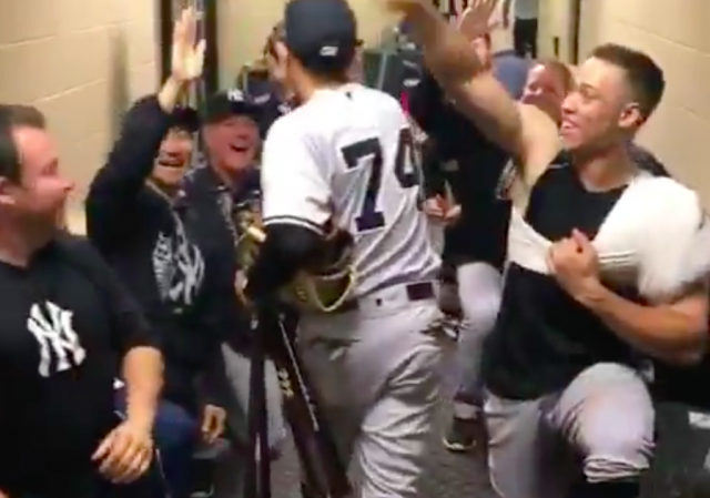 New York Yankees Hilariously Greet Ronald Torreyes In Locker Room (Video)