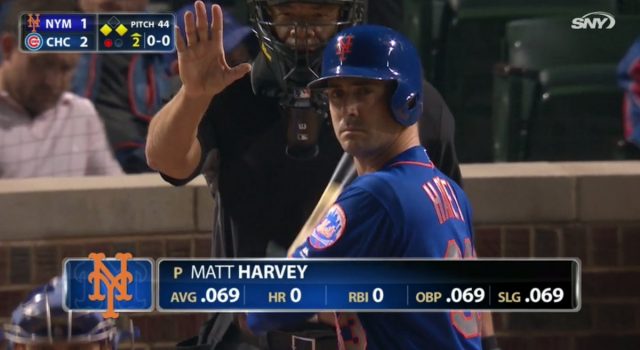 New York Mets: Matt Harvey’s Batting Numbers Reflect Off-Field Success (Photo)