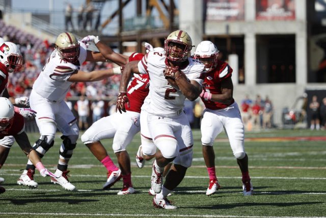 Boston College RB AJ Dillon Delivers the Stiff-Arm of the Decade (Video)
