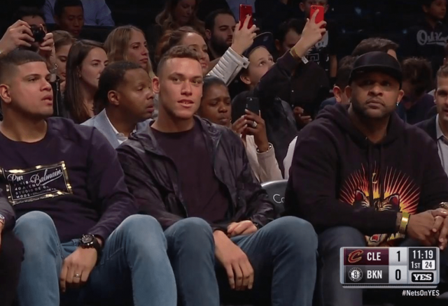 New York Yankees, Aaron Judge Take In Brooklyn Nets Game (Photo)