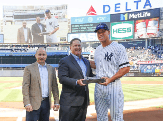 New York Yankees Gift Aaron Judge With Crystal Gavel (Photo)