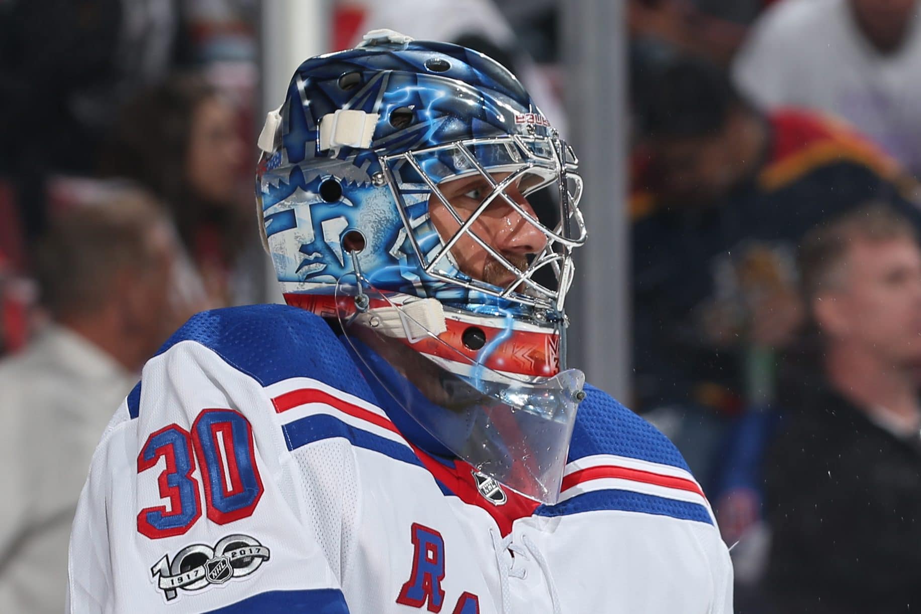 It's All In The Mask: Rangers' Henrik Lundqvist Undefeated In New Gear, image size:1832x1221