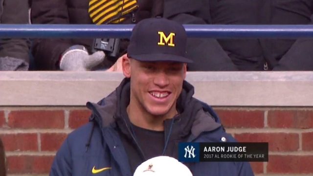 Aaron Judge or Derek Jeter? ROY spotted at Michigan game