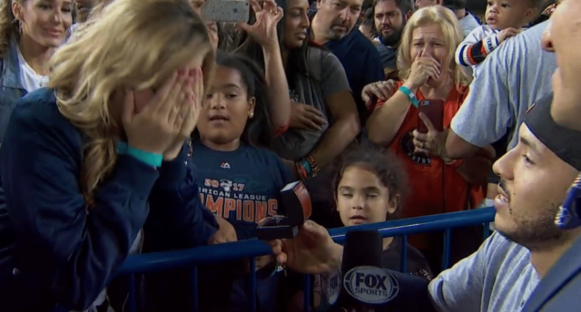 Carlos Correa Proposes to Girlfriend After World Series Clincher (Video)