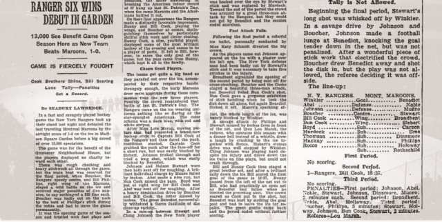 91 Years Ago Today Capt. Cook’s Rangers Came To Play