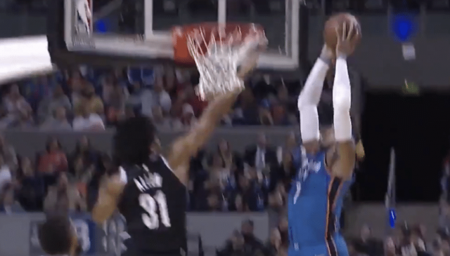 Brooklyn Nets’ Jarrett Allen abuses Carmelo Anthony at the rim (Video)