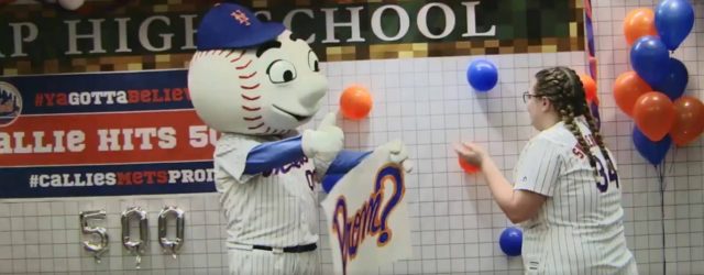 She did it! Mets surprise Callie with celebration for 500,000 retweets (Video)