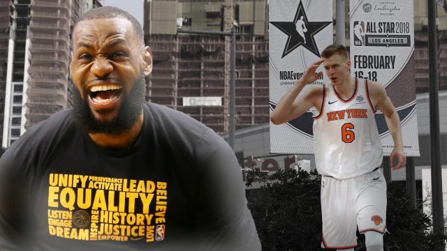 Knicks’ Kristaps Porzingis contributing to Team LeBron in his own way