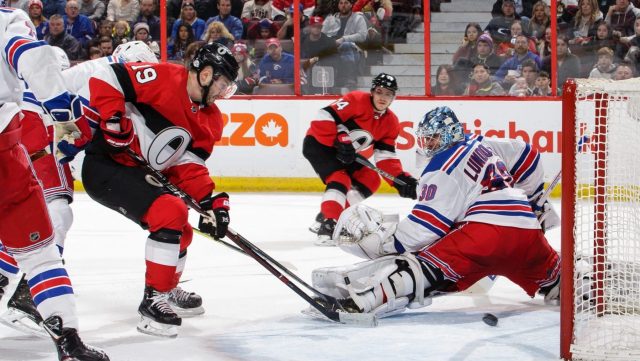 New York Rangers lose third in a row as Ottawa wins 6-3