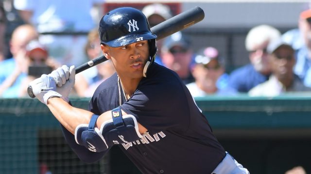 New York Yankees: Giancarlo Stanton destroys press box window, mocks Tim Tebow? (Video)