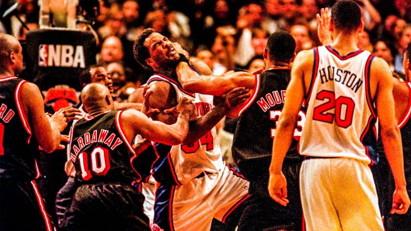 New York Knicks greatest NBA team fights of the 1990s