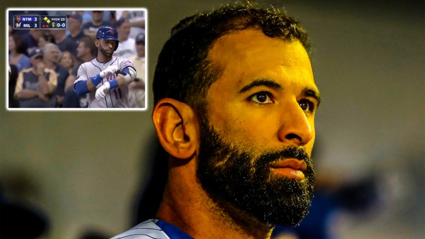 New York Mets’ Jose Bautista ties game in 9th-inning with RBI single (Video)