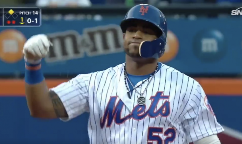 New York Mets OF Yoenis Cespedes disgusted that his chain broke (Video)