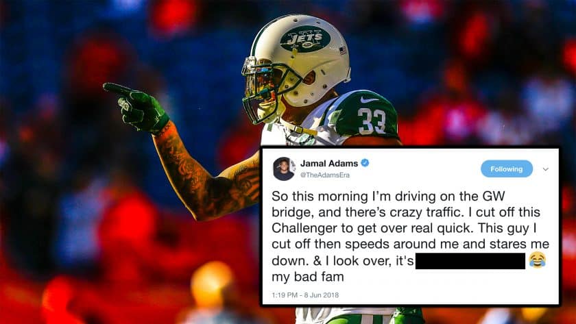 New York Jets: Jamal Adams cuts off Michael Strahan in traffic jam