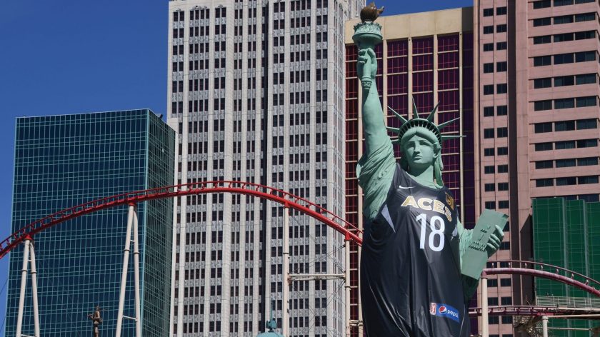 New York Liberty fall in Vegas despite history from Charles (Highlights)