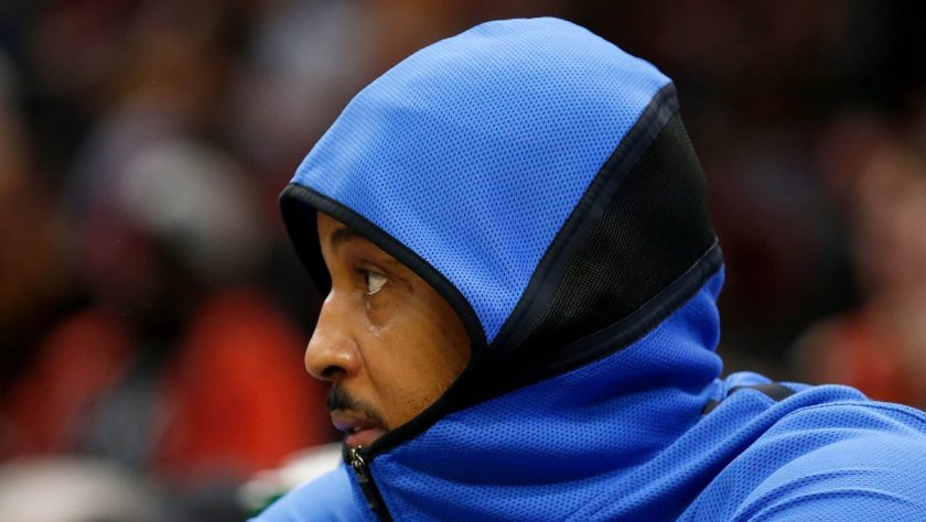 Carmelo Anthony trades in the hoodie for ‘Beanie Melo’ (Video)