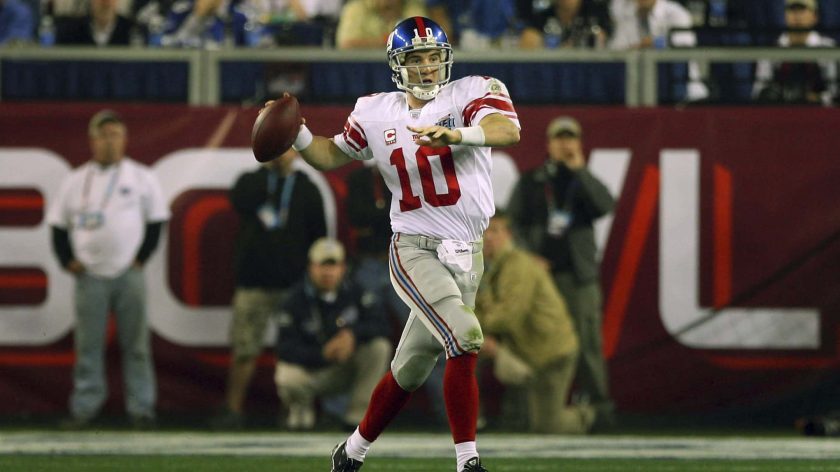 New York Giants QB Eli Manning Super Bowl 42 helmet up for grabs
