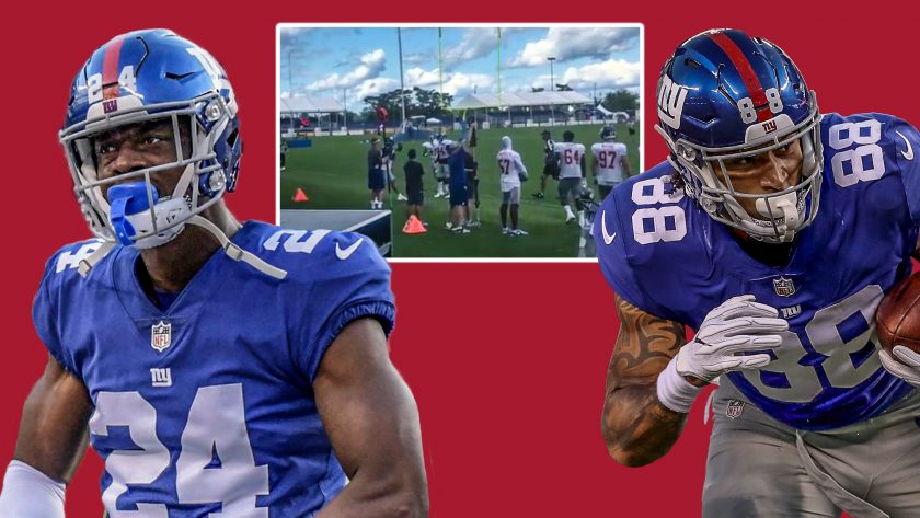 New York Giants: Evan Engram, Eli Apple get into fight during practice (Video)