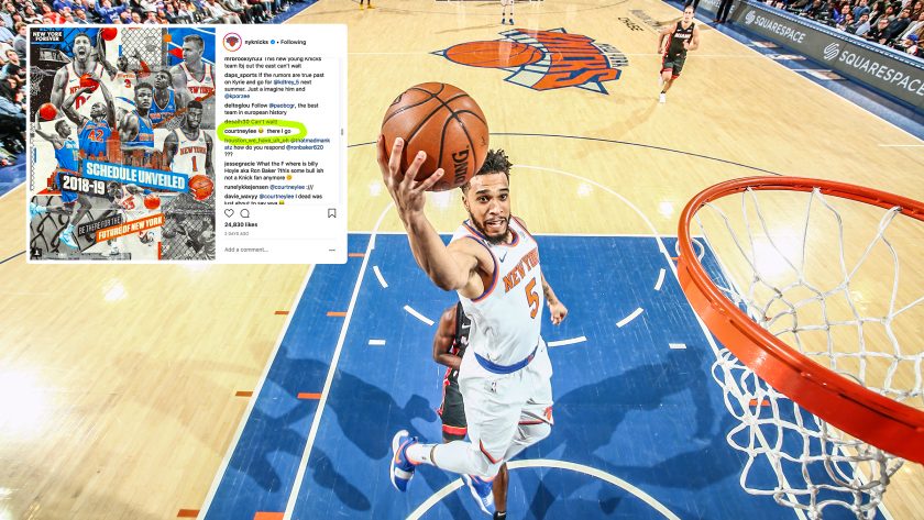 New York Knicks’ Courtney Lee hilariously reacts to snub from team promo
